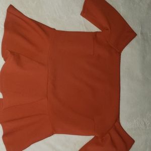 Off the shoulder S Orange blouse